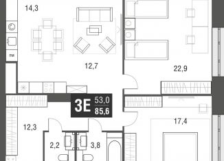 Продаю 3-комнатную квартиру, 85.6 м2, Москва, проезд Серебрякова, 11-13к1, ЖК Сильвер