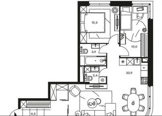 Продается трехкомнатная квартира, 65.2 м2, Москва, ЖК Левел Стрешнево, Волоколамское шоссе, 81/2с1