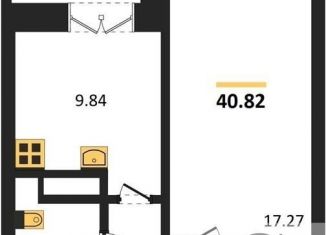 Продаю 1-комнатную квартиру, 40.8 м2, Новосибирск, Ипподромская улица, 1/1, метро Площадь Ленина