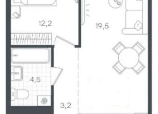 Продам однокомнатную квартиру, 46.9 м2, Тюмень, улица Николая Глебова, 3с14, ЖК Гранд Квартал