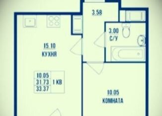 Продажа 1-комнатной квартиры, 36 м2, Санкт-Петербург, муниципальный округ Красненькая Речка, проспект Маршала Жукова