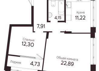 Продается 2-ком. квартира, 63 м2, Томск, ЖК На Комсомольском 48, Комсомольский проспект, 48