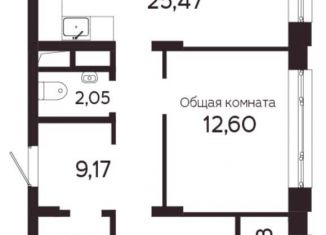 Продажа двухкомнатной квартиры, 72.2 м2, Томск, Комсомольский проспект, 48, ЖК На Комсомольском 48