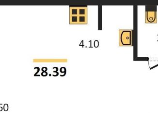 Продам квартиру студию, 28.4 м2, Новосибирск, Дзержинский район, улица Коминтерна, 120с6/1