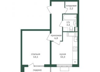 Продам 1-комнатную квартиру, 38.5 м2, Москва, метро Улица Старокачаловская, жилой комплекс Зелёная Вертикаль, 5