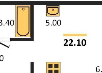 Продается 1-ком. квартира, 22.1 м2, Новосибирск, жилой комплекс Авиатор, 1-1, ЖК Авиатор