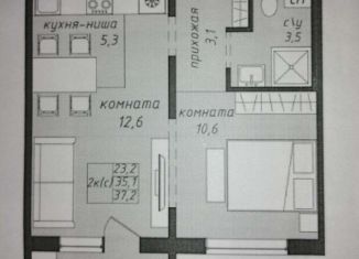 Продается двухкомнатная квартира, 37.2 м2, Барнаул, Северный Власихинский проезд, 122к1, ЖК Nord