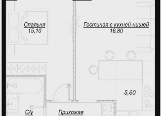 Продажа однокомнатной квартиры, 48.7 м2, Москва, 1-й Сетуньский проезд, вл6, станция Кутузовская