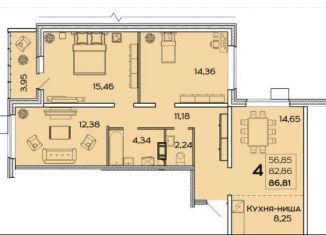 4-комнатная квартира на продажу, 86.8 м2, Пенза, улица Баталина, 31, Железнодорожный район