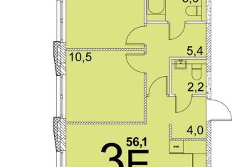 Продажа 2-ком. квартиры, 56.1 м2, Екатеринбург, метро Чкаловская