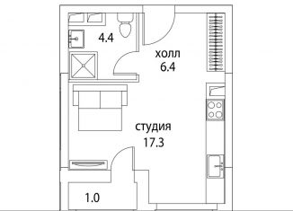 Продаю 1-ком. квартиру, 29 м2, Москва, метро Лефортово