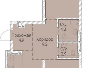 Двухкомнатная квартира на продажу, 88.3 м2, Новосибирск, Овражная улица, 2А, Заельцовский район