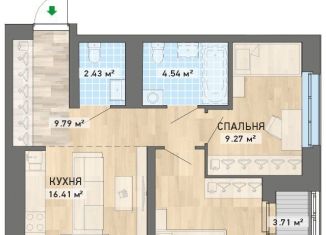 Продам 2-ком. квартиру, 59 м2, Екатеринбург, ЖК Нова парк