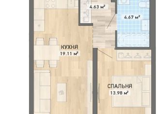 Продается 1-комнатная квартира, 45.4 м2, Екатеринбург, ЖК Нова парк