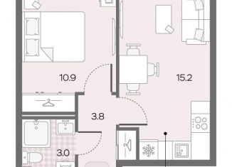 Продам однокомнатную квартиру, 32.9 м2, Москва, метро Солнцево