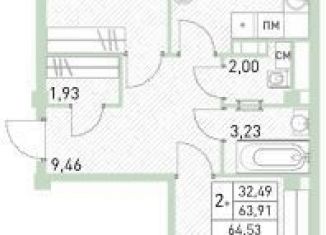 Продажа трехкомнатной квартиры, 64.5 м2, Балашиха, ЖК Столичный, жилой комплекс Столичный, к22