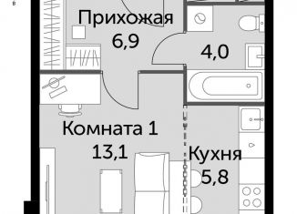 Продаю квартиру студию, 29.8 м2, посёлок Развилка, ЖК Римский