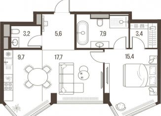 Продается 1-ком. квартира, 62.9 м2, Москва, метро Добрынинская