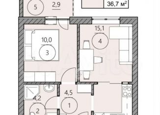 Продажа 1-комнатной квартиры, 36.7 м2, Чечня