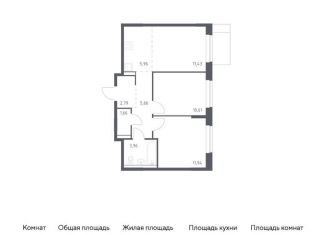 Продам 2-комнатную квартиру, 54 м2, деревня Мисайлово