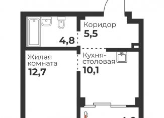 1-ком. квартира на продажу, 33.1 м2, Челябинск