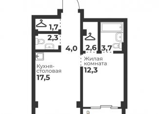 1-ком. квартира на продажу, 44.1 м2, Челябинск