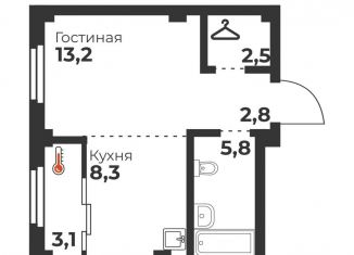 Продаю однокомнатную квартиру, 32.6 м2, Челябинск