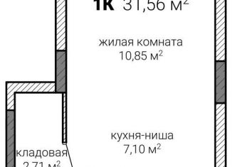 Квартира на продажу со свободной планировкой, 31.6 м2, Нижегородская область
