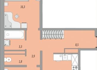 Продажа 3-комнатной квартиры, 69.6 м2, Оренбургская область, жилой комплекс Осенний Лист, 6
