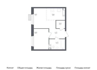 Продается однокомнатная квартира, 35.4 м2, деревня Столбово, проспект Куприна, 36к1