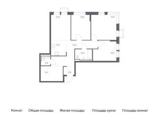 3-комнатная квартира на продажу, 88.2 м2, Ленинский городской округ