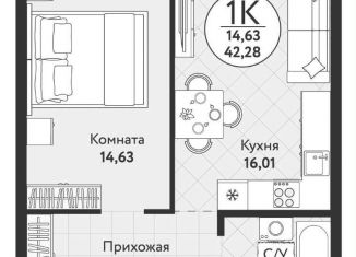 Продаю 1-комнатную квартиру, 42.3 м2, Новосибирск, Первомайский район