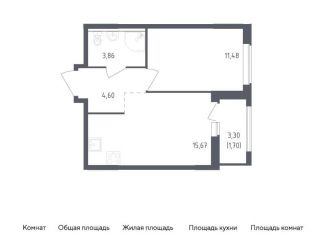 Продажа 1-ком. квартиры, 37.3 м2, Ленинградская область
