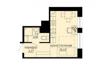 Квартира на продажу студия, 22.4 м2, Санкт-Петербург, муниципальный округ Светлановское
