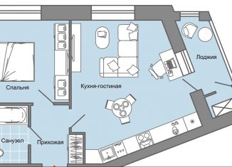 2-ком. квартира на продажу, 48 м2, село Первомайский, улица Строителя Николая Шишкина, 11к1, ЖК Знак