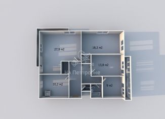 3-комнатная квартира на продажу, 118.2 м2, Москва, Комсомольский проспект, 15с2, Комсомольский проспект