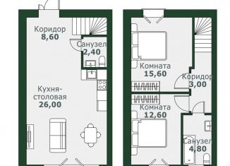 2-комнатная квартира на продажу, 74.9 м2, Челябинская область, Спортивная улица, 5