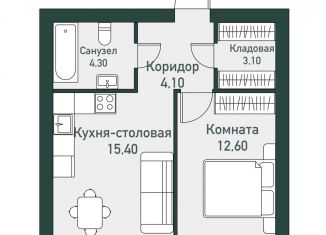 1-ком. квартира на продажу, 39.7 м2, Челябинская область