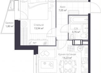 Продажа 2-комнатной квартиры, 39.5 м2, Ленинградская область