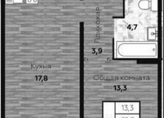 Продается 1-ком. квартира, 39.7 м2, Новосибирск, метро Маршала Покрышкина