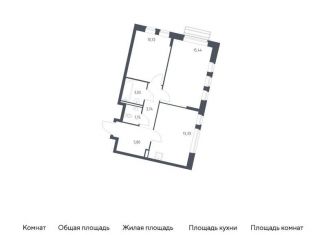 Продается 2-комнатная квартира, 53.8 м2, Московская область, Центральная площадь