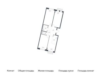 Продажа трехкомнатной квартиры, 80.7 м2, село Лайково, жилой комплекс Рублёвский Квартал, 60