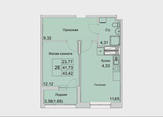 Продается двухкомнатная квартира, 43.4 м2, Ростовская область