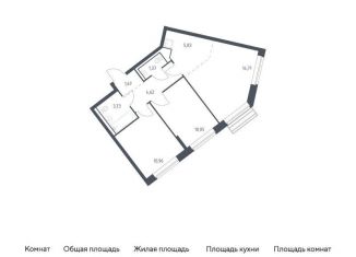 Продам 2-комнатную квартиру, 52.9 м2, село Лайково, жилой комплекс Рублёвский Квартал, 60