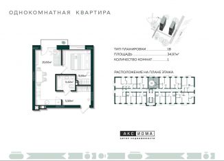 Продам однокомнатную квартиру, 35 м2, Астрахань, Трусовский район