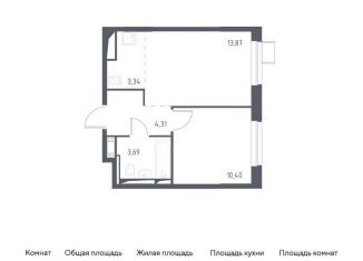 Продается 1-комнатная квартира, 35.6 м2, Московская область, микрорайон Пригород Лесное, к5.2