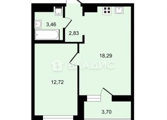 Продам 1-комнатную квартиру, 39 м2, Ленинградская область