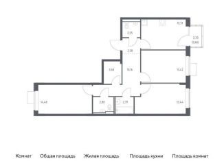 Продам 3-комнатную квартиру, 79.2 м2, Москва, Молжаниновский район