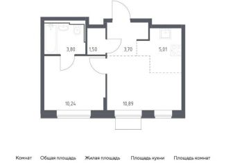 Продается 1-ком. квартира, 35.1 м2, Москва, ЮВАО