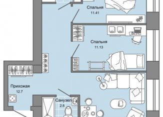 Продается 3-комнатная квартира, 66 м2, Ульяновск, проспект Авиастроителей, 26